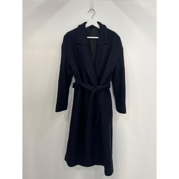COS Wool Belted Coat Navy - Picture 12 of 15